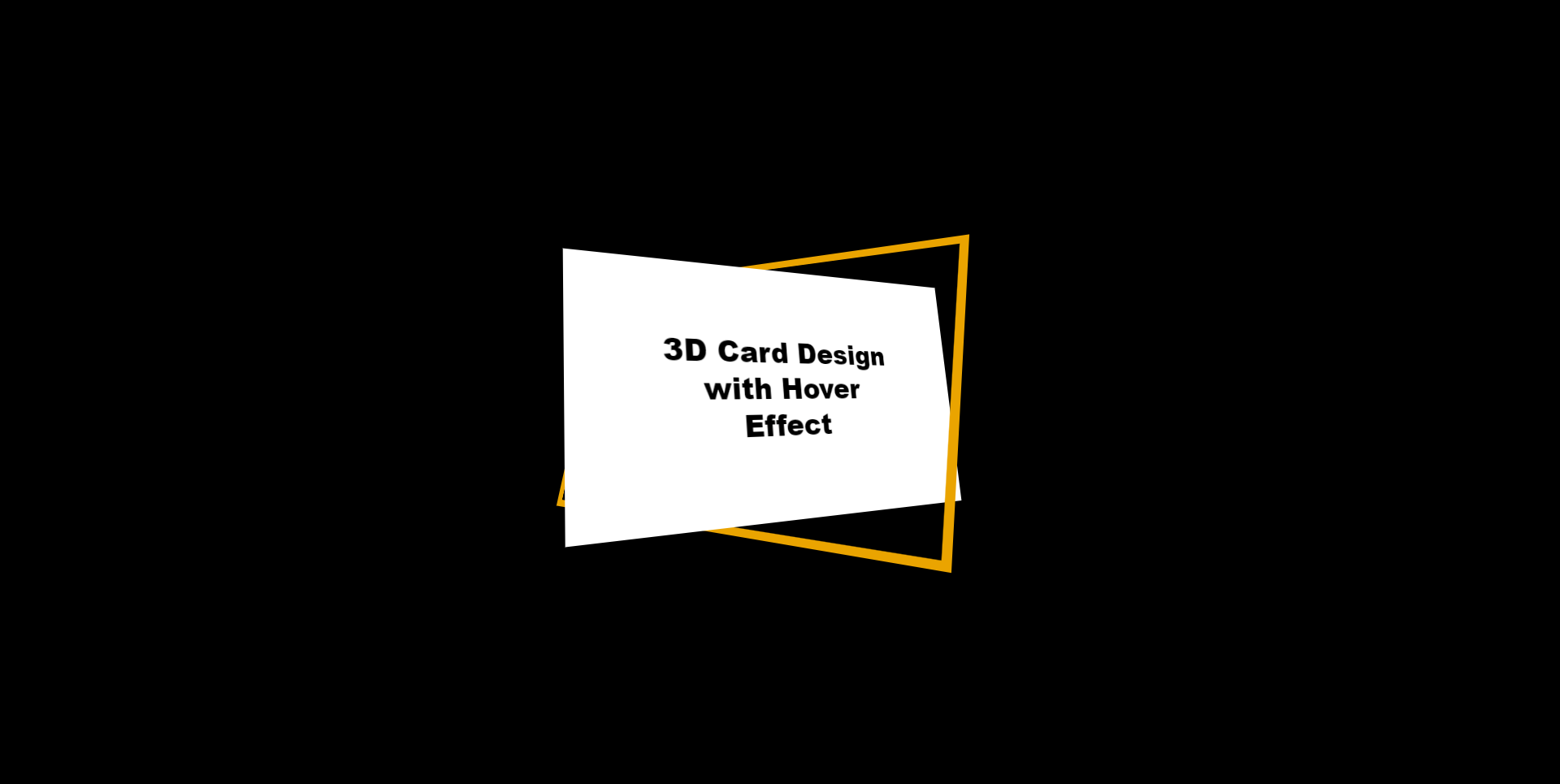 3D Card With Hover Effect only using HTML & CSS reference