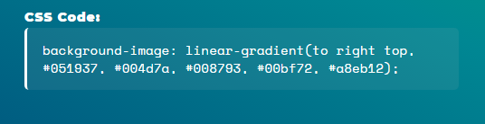 List of Gradient Background CSS Generator website as follows